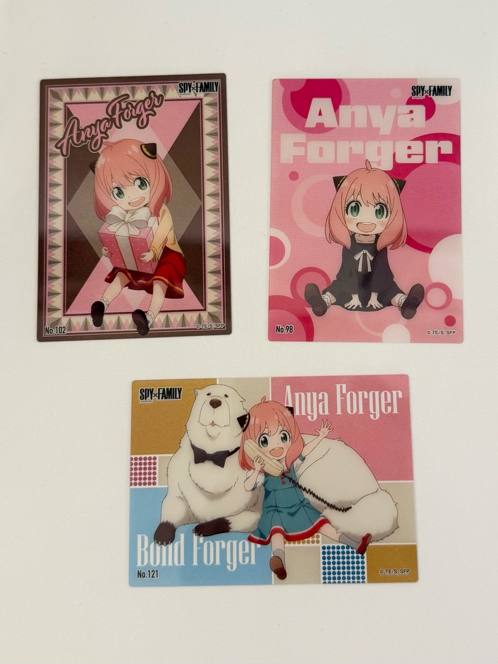 Anime official collectible spyxfamily cards set anya forger